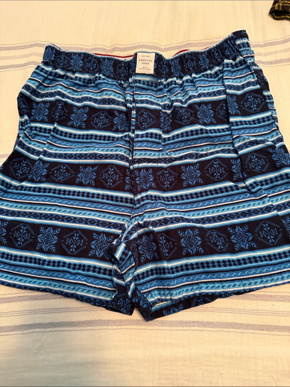 American Eagle Outfitters Blue Patterned Men’s Boxers